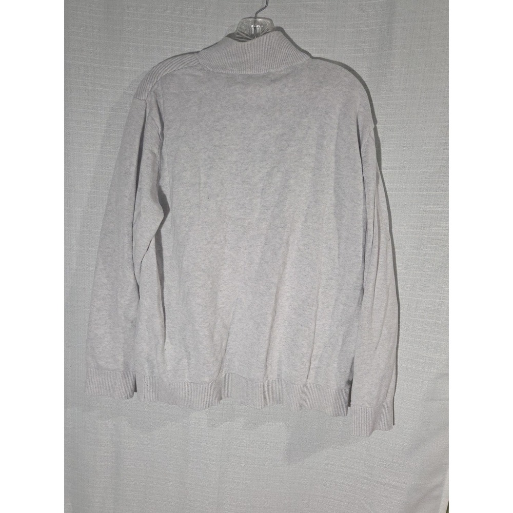 INC. Womens Size Xl Quarter Zip Sweatershirt Light Heather Grey - Picture 4 of 6